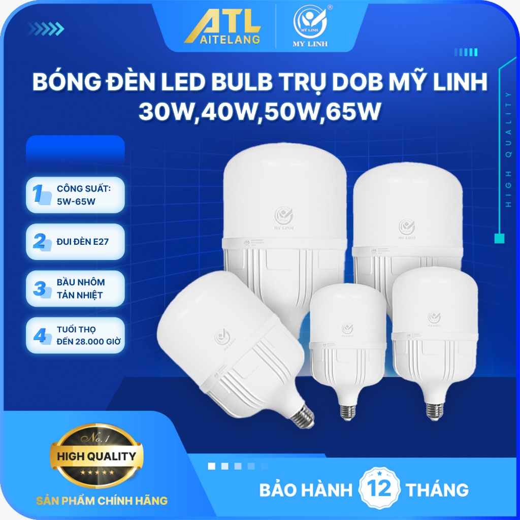 Bóng đèn Led trụ Mỹ Linh T0001-5W,30W,40W,50W,65W,bóng đèn trụ DOB siêu sáng,bóng led tiết kiệm điện