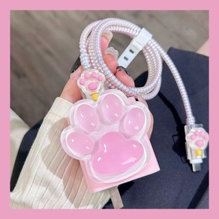 [Hồ Điệp Bling] Bộ phụ kiện bảo vệ cáp và củ sạc cho iphone PD 18/20w dễ thương RABBI