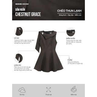 [New11] Đầm Ngắn Chestnut Grace, Chất Vải Chéo Thun Lạnh Thoải Mái, WDN147 SOME HOW STORE