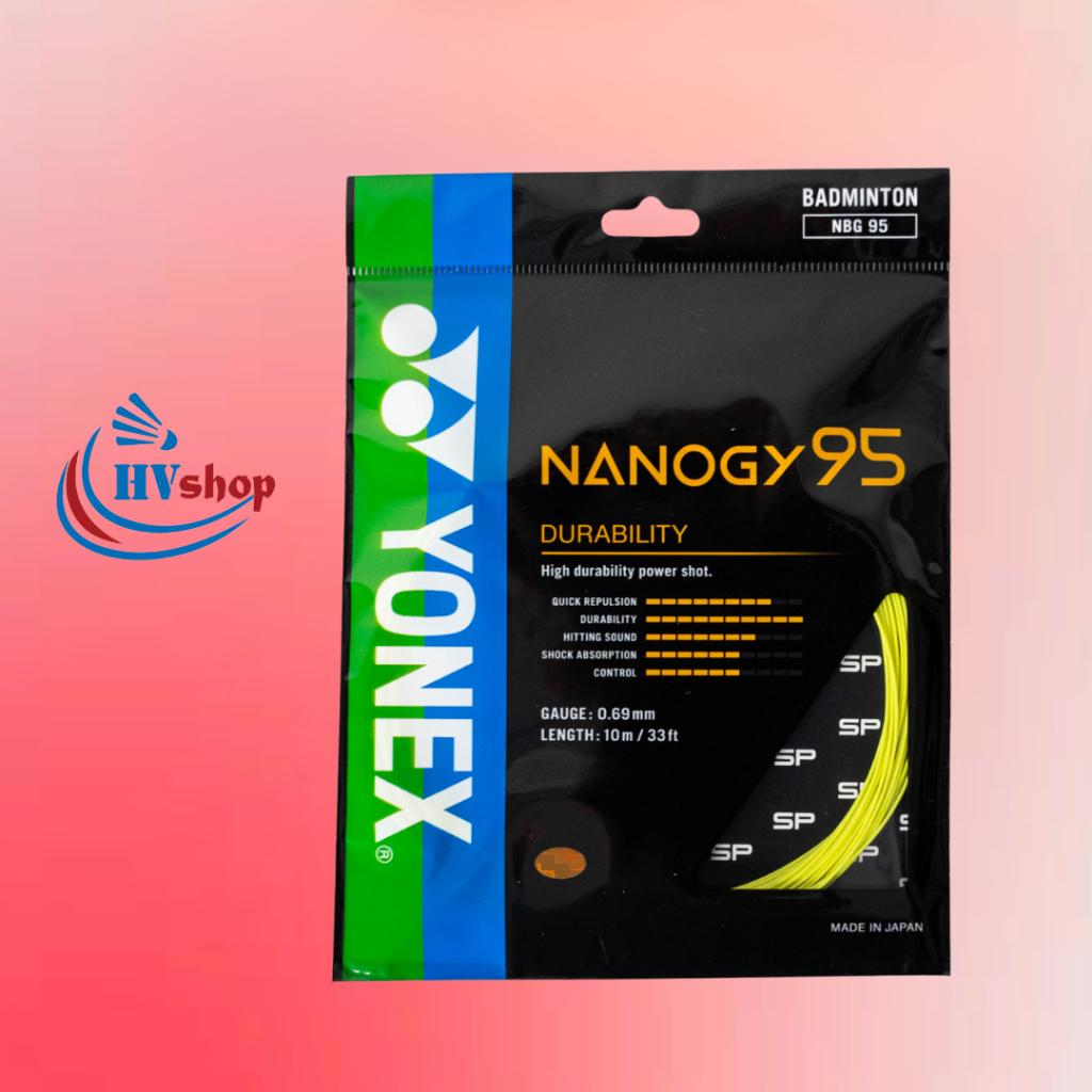 Dây cước đan vợt Yonex Nanogy BG95 chính hãng, trợ lực tốt, độ bên cao - HVShop