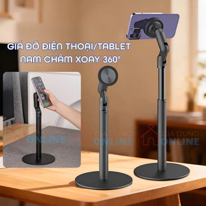 Giá đỡ điện thoại/tablet xoay 360 đầu nam châm hút lưng điều chỉnh chiều cao K82/K83