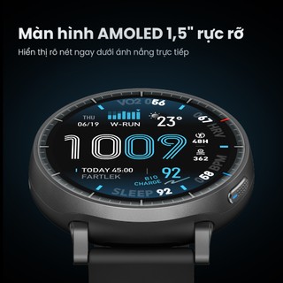 Đồng hồ thông minh Amazfit Active Max - Màn Hình AMOLED 3000nits | Theo Dõi Giấc Ngủ & SpO2 | Hỗ Trợ Pickleball - BH 12t