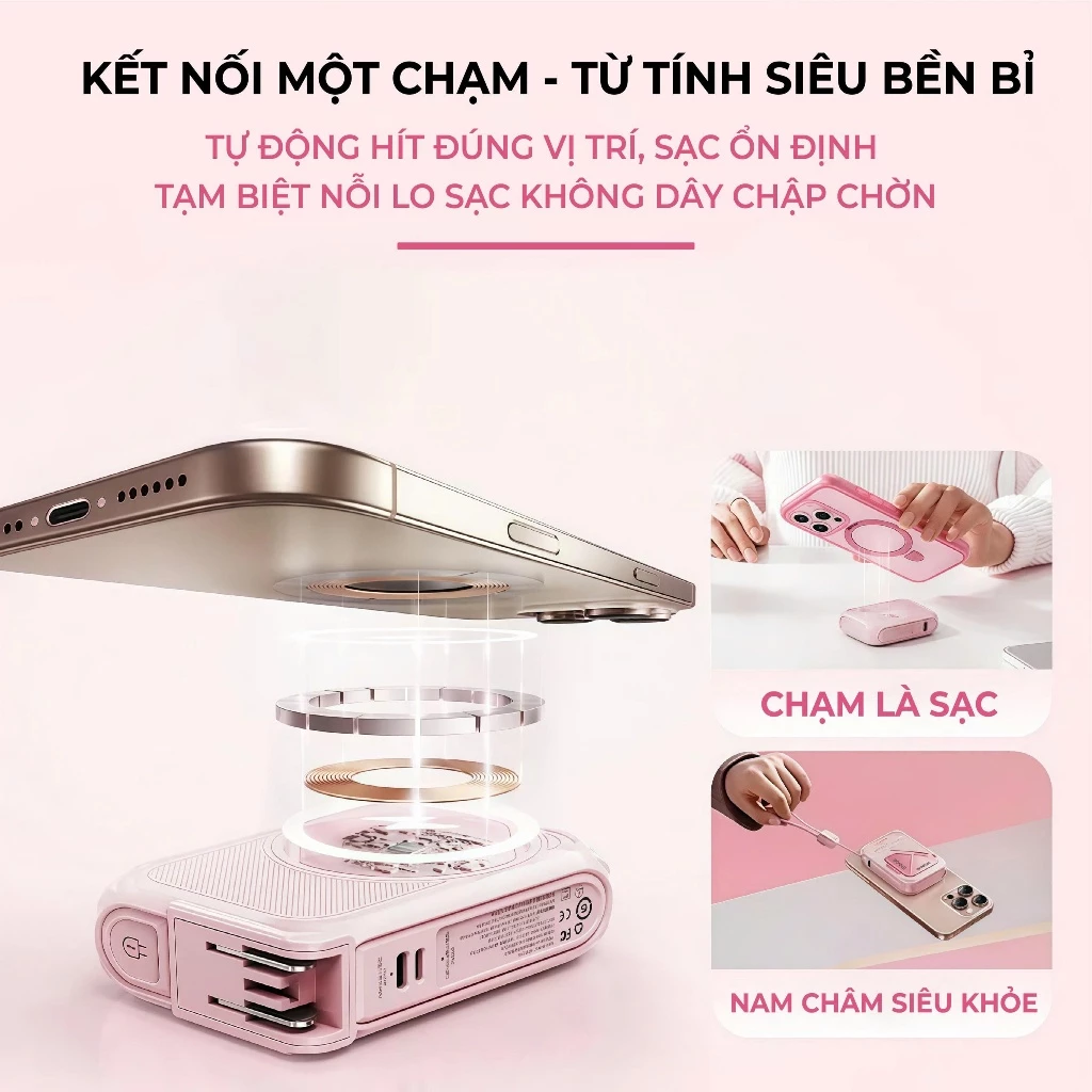 Sạc không dây 1 chạm
