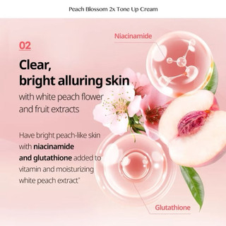 Kem Nâng Tone Hàn Quốc Goodal Peach Blossom Tone Up Cream Gấp Đôi Nâng Tone Tức Thì 50ml