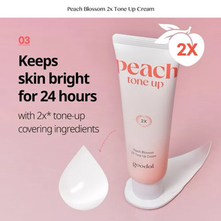 Kem Nâng Tone Hàn Quốc Goodal Peach Blossom Tone Up Cream Gấp Đôi Nâng Tone Tức Thì 50ml