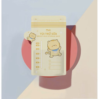 Hộp 30 túi trữ sữa Molli 3 size 100ml 150ml 200ml 250ml hình thú xinh xắn cho bé pullkids