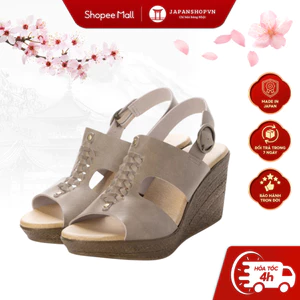 Sandal nữ đế xuồng KOSU cao 8cm, xăng đan đế cao quai cài có chun siêu nhẹ, siêu êm K-22962 made in Japan Nhật Bản