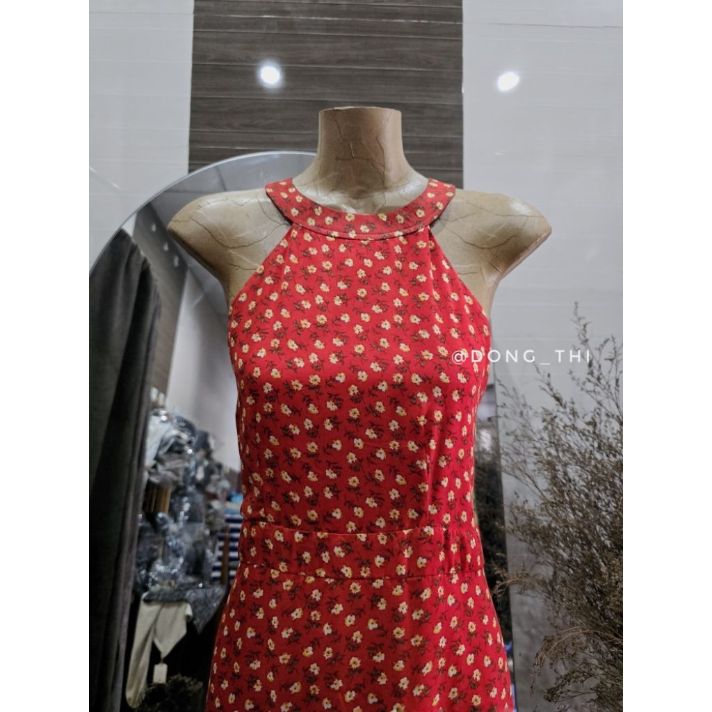 [SIZE L, XL] ĐẦM MIDI CỔ YẾM HOA NHÍ