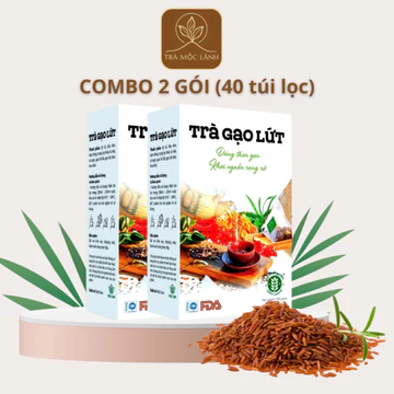 (TGL-02) Combo 2 Hộp Trà Gạo Lứt Túi Lọc - Thanh Nhiệt, Mát Gan - Trà Đậm Vị 40 Túi - Trà Mộc Lành