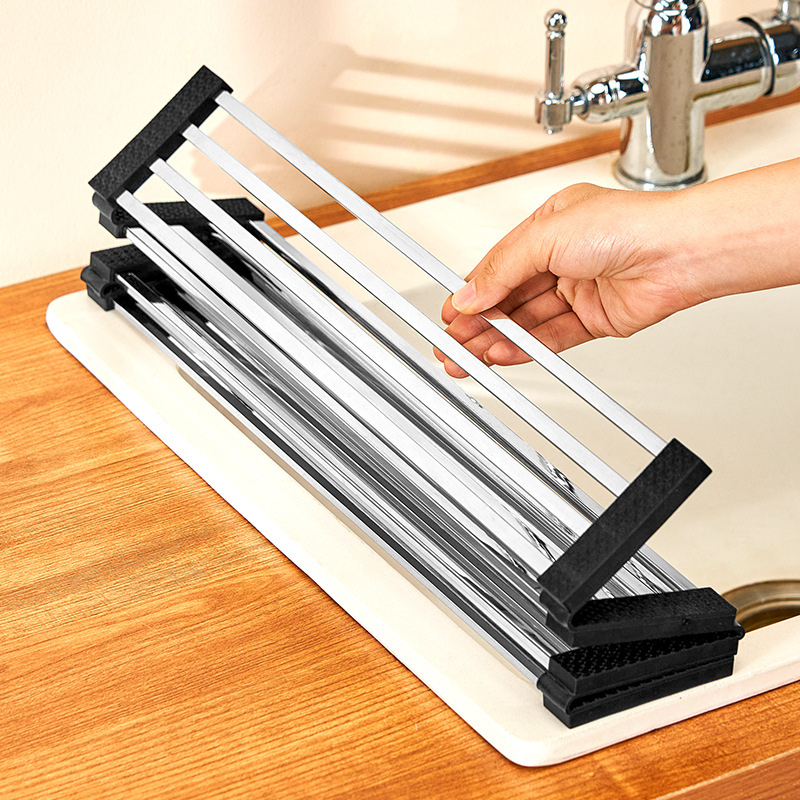 Giá Để Chén Đĩa Inox 304 Gấp Gọn 12 Thanh KOOBEE– Giá Kê Bồn Rửa Chén, Giỏ Phơi Chén Đĩa Nhà Bếp Thoát Nước | 361