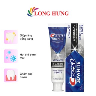 Kem đánh răng Crest 3D White Advanced Charcoal (93g)