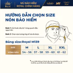 Mũ bảo hiểm 3/4 Royal M139 kính âm chính hãng cho nam và nữ đi xe máy bảo hành 12 tháng — ảnh 5