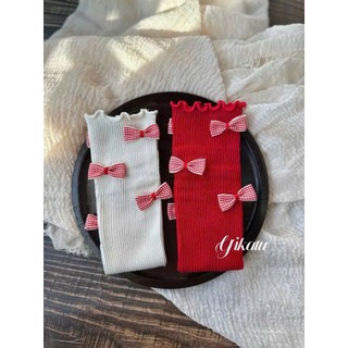 Set 2 đôi tất trắng đỏ ChoiChuu cho bé gái