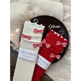 Set 2 đôi tất trắng đỏ ChoiChuu cho bé gái