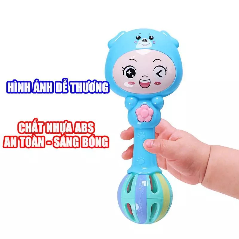 Bộ đồ chơi xúc xắc 7 món có âm thanh vui nhộn kích thích vận động và giác quan cho bé, an toàn cho trẻ