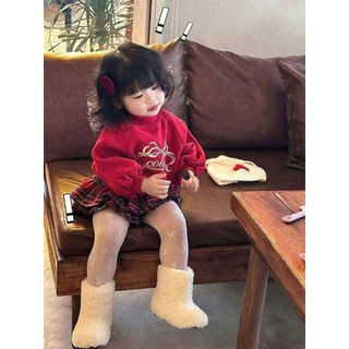 Quần tất lưới ChoiChuu hoạ tiết hình nơ cho bé gái mặc cùng váy