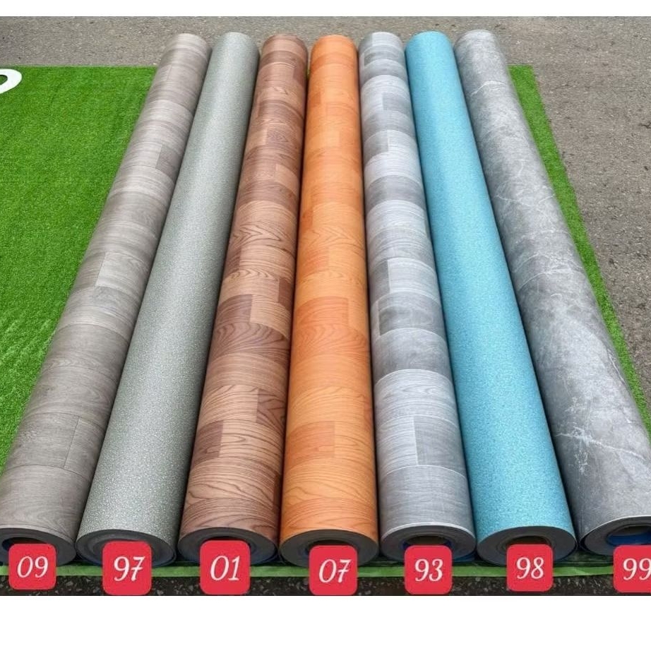 Khổ 2m Thảm Simili nhám vân gỗ dày 1.4mm chống cháy, chồng trầy xước, chống thấm nước, ẩm mốc dễ vệ sinh lau chùi