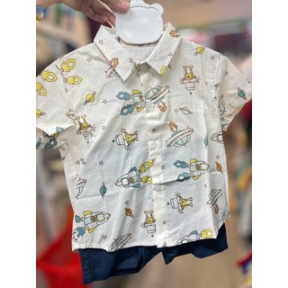 SET SƠ MI HỌA TIẾT VŨ TRỤ CHO BÉ TRAI SIÊU DỄ THƯƠNG | AnhMy Baby