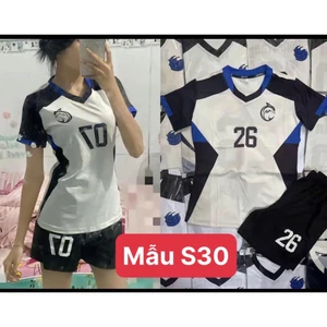 Bộ quần áo bóng đá Mẫu S30 in tên số theo yêu cầu-Áo bóng đá,đồ đá banh chất liệu thun, mè