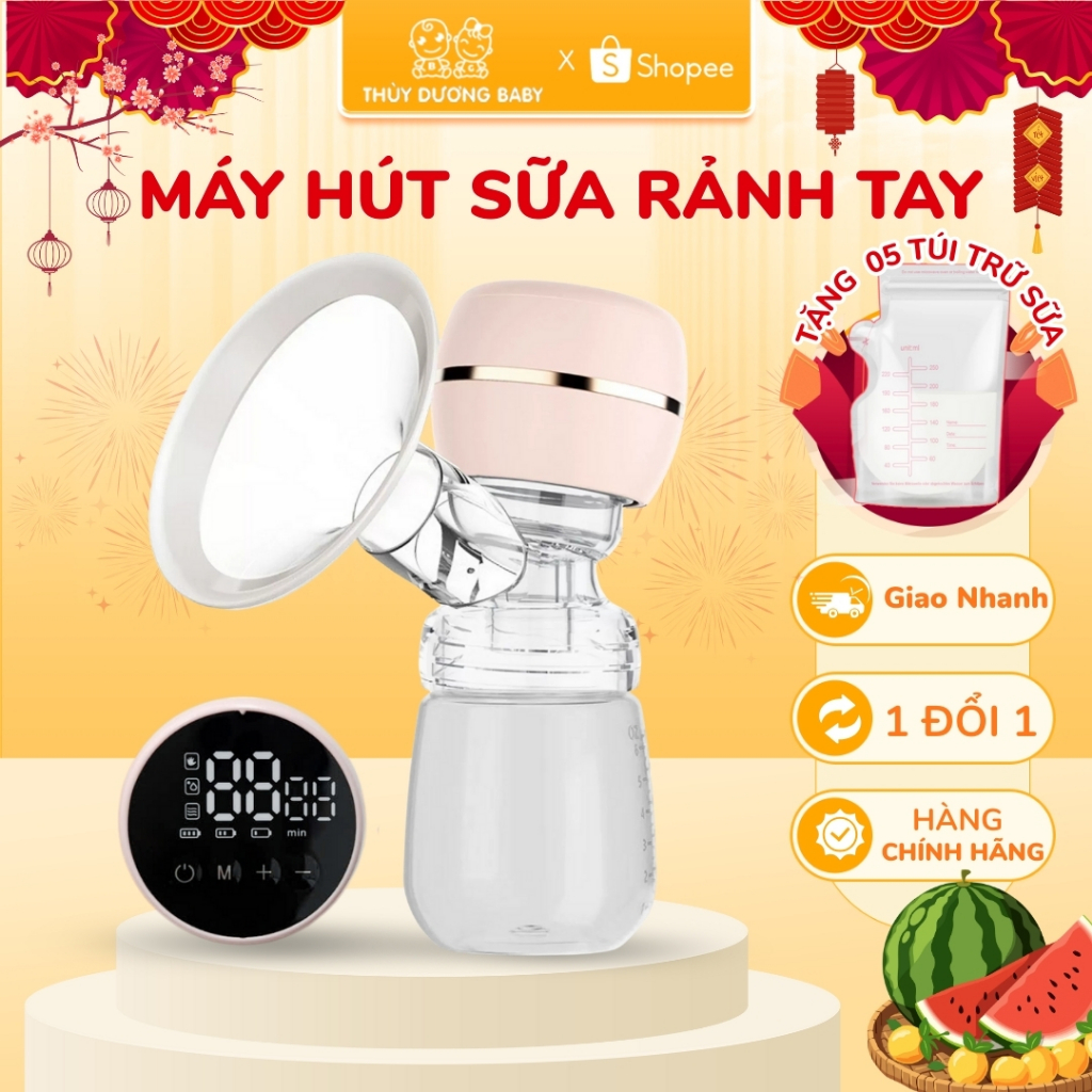 Máy hút sữa điện không dây này có 9 chế độ hút không gây đau, giúp kích thích sản sinh sữa