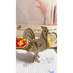 Bộ đồ chơi ghép hình 3D thông minh bằng gỗ - Hình con gà trống