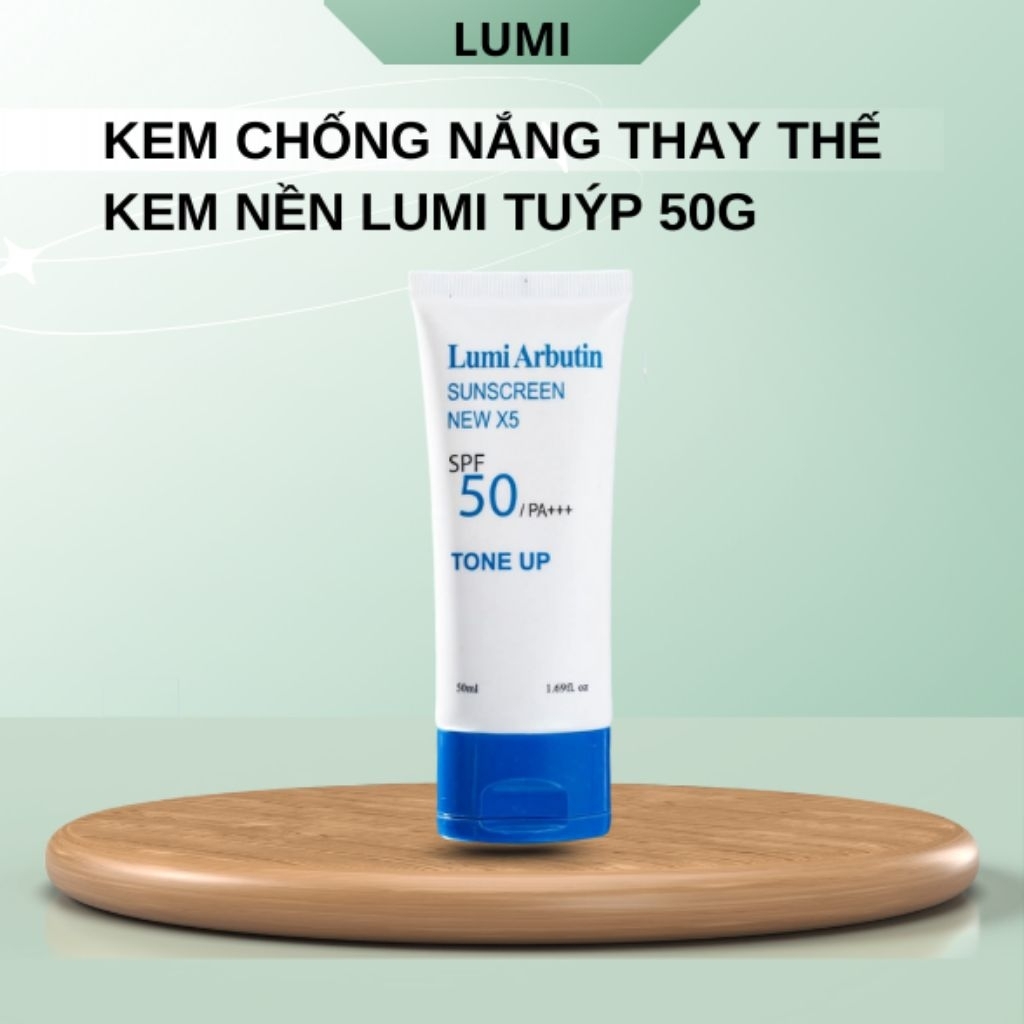 Kem Chống Nắng Lumi Arbutin Chăm Sóc Da Mỗi Ngày Kết Cấu Mỏng Nhẹ Dưỡng Da Mịn Màng