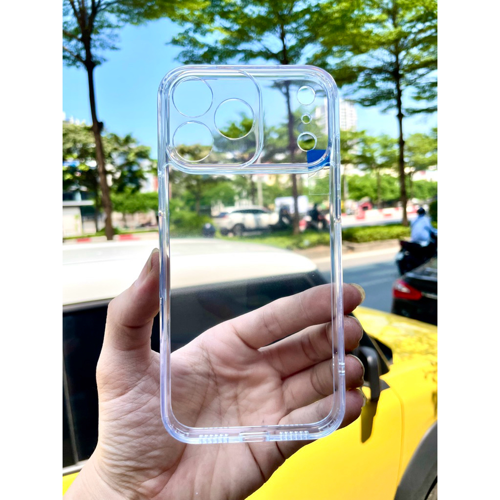 ỐP LƯNG KÍNH Trong Suốt CAO CẤP Không Ố Chống Ố Vàng Chống Xước Bảo Vệ Camera iphone 17 PRO MAX 16 PROMAX 15 14 13 12 11 - ảnh 3