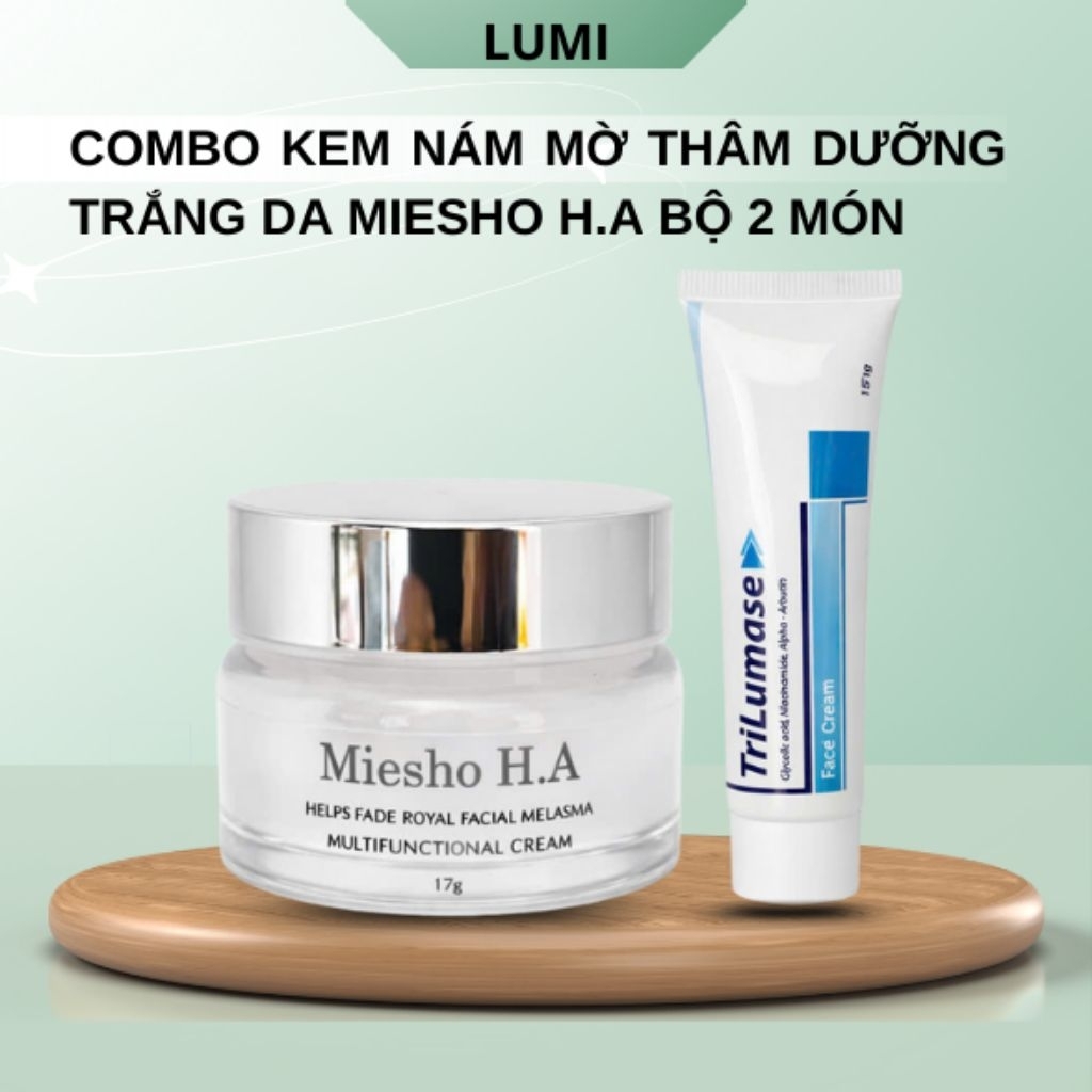 Kem Mờ Thâm Nám Miesho H.A Dưỡng Da Cấp Ẩm Cải Thiện Sắc Tố Da Giúp Da Mịn Màng Bộ 2 Món