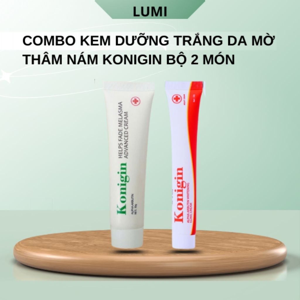 Kem Nám Mờ Thâm Konigin Hỗ Trợ Mờ Thâm Nám, Dưỡng Trắng, Cấp Ẩm Phục Hồi Da Bộ 2 Món
