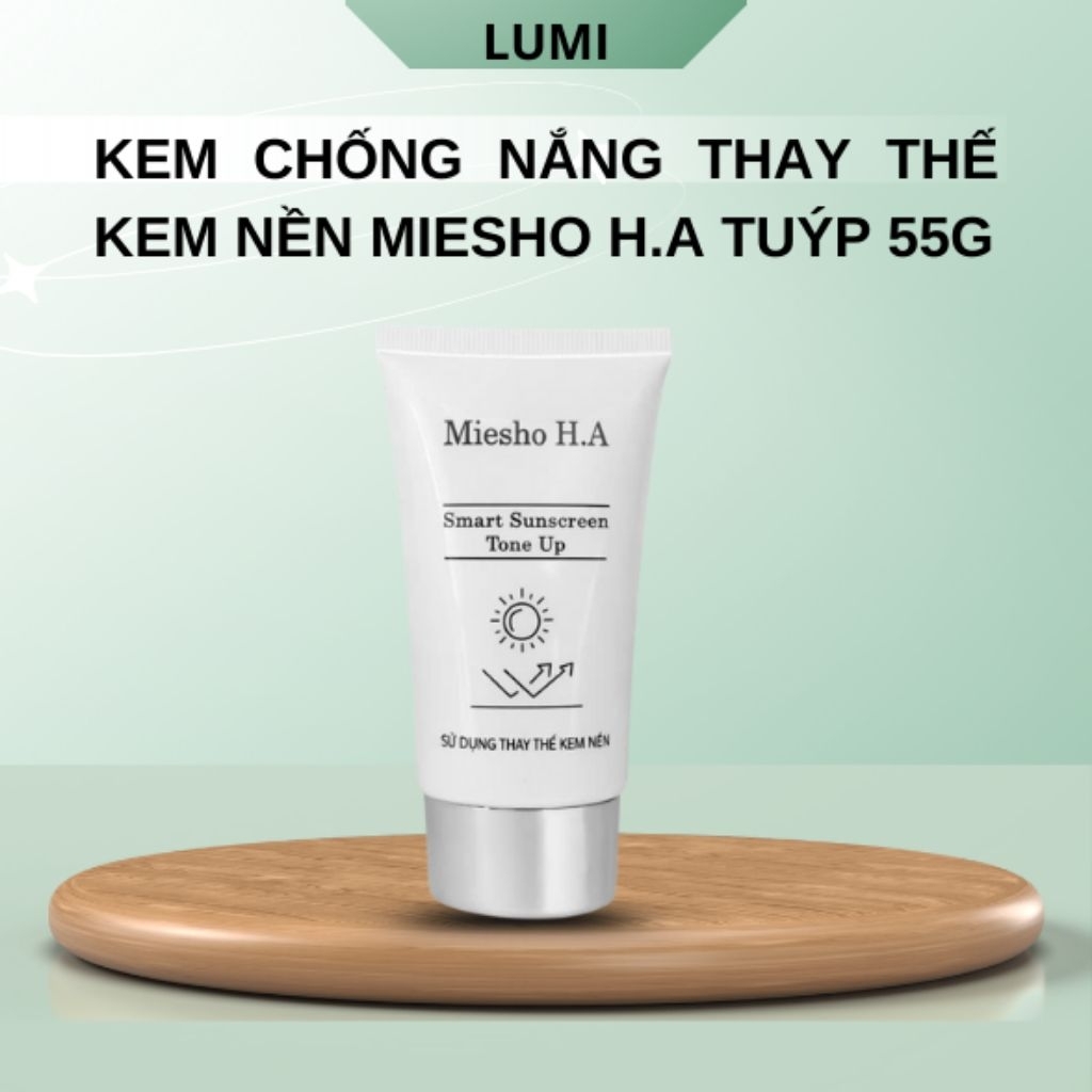 Kem Chống Nắng Miesho H.A Bảo Vệ Da Khỏi Tia UV Hỗ Trợ Nâng Tông Tự Nhiên Nhẹ Nhàng Tuýp 55g