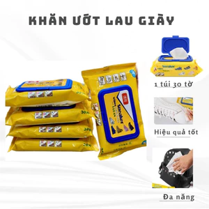 Combo 3 Gói Khăn lau giày snacker, giấy ướt lau túi xách giày dép ,vệ sinh giày túi xách balo