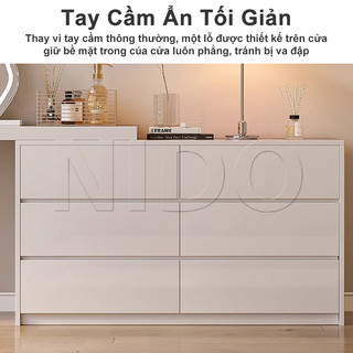 Nido Bàn Trang Điểm Đẹp Xoay 180 Thông Minh Có 6 Ngăn Kéo Để Đồ Gỗ Mdf Phủ Melamin Chống Xước