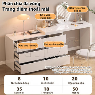 Nido Bàn Trang Điểm Đẹp Xoay 180 Thông Minh Có 6 Ngăn Kéo Để Đồ Gỗ Mdf Phủ Melamin Chống Xước