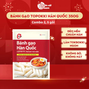 Tokbokki O’Food Hàn Quốc 350g, Bánh Gạo Cay Dẻo Ngon Ăn Liền, Combo 2 và 5 Gói