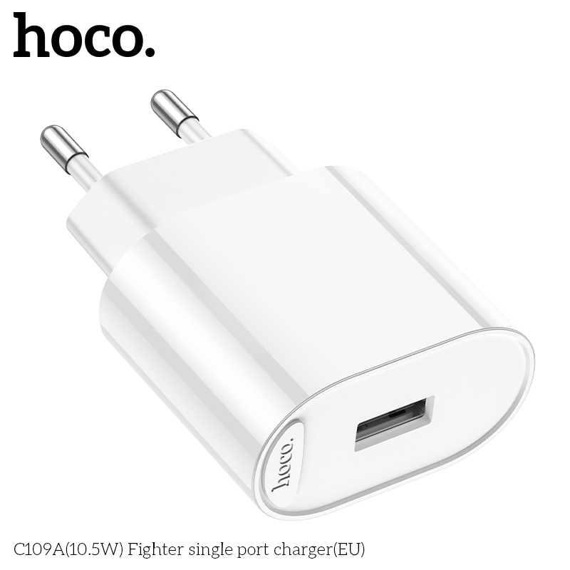 Bộ Sạc Nhanh Hoco C109A – Củ Sạc 10.5W USB to Type-C cho SS, OP  –  An Toàn  –  Ổn Định