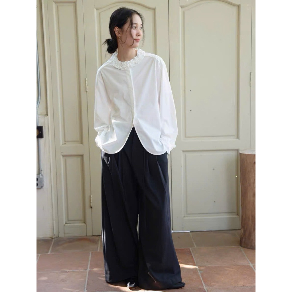 Áo bèo cổ tròn vạt cong Onni st