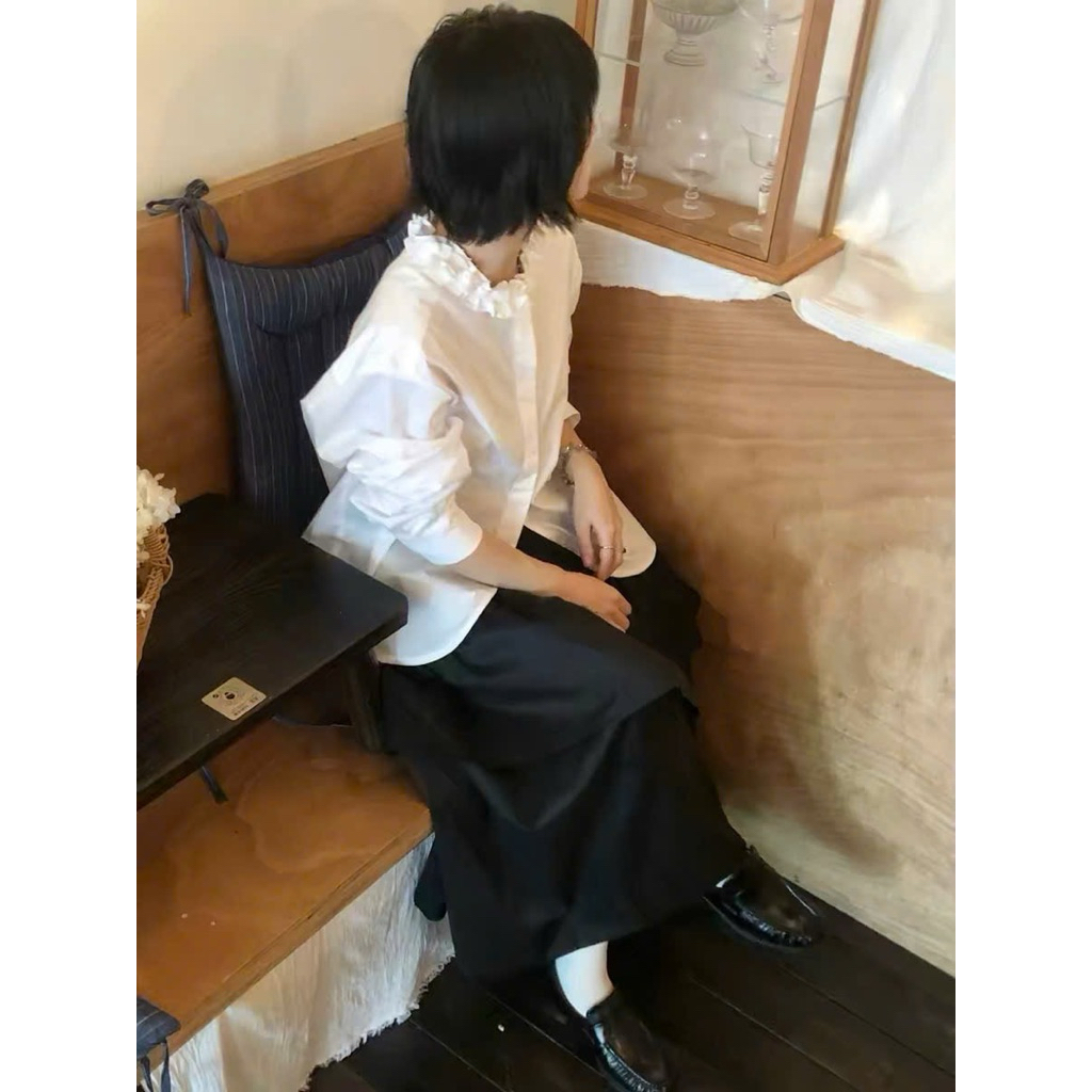 Áo bèo cổ tròn vạt cong Onni st
