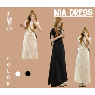 𝐍𝐈𝐀 𝐃𝐑𝐄𝐒𝐒 | By Cor /  Đầm linen lệch vai dáng xoè cột eo