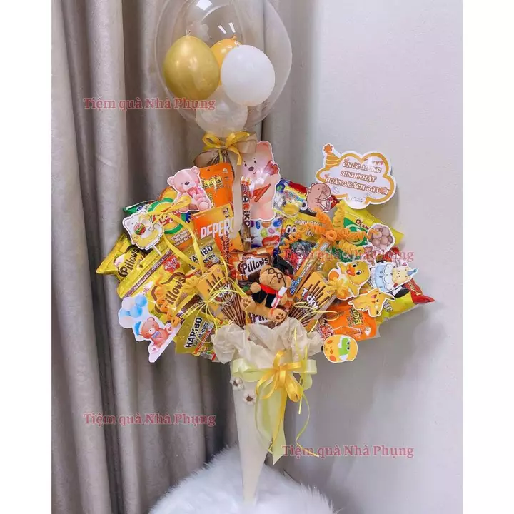 Bó Hoa Bánh Kẹo Tặng 19/11, Hoa Snack Ăn Được 100%, Quà Tặng Thầy Cô – Bạn Nam,Nữ Độc Lạ Ý Nghĩa