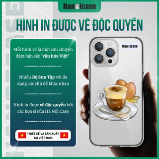 Ốp Lưng Điện Thoại Cho iPhone 12 13 14 15 16 17 Chống Sốc Chống Bẩn, Ố Vàng Hình In Cafe Trứng