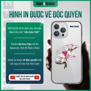 Ốp Lưng Điện Thoại Han icase Cho iPhone 12 13 14 15 16 17 Chống Sốc, Ố Vàng Chống Va Đập Hoa Ban