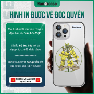 Ốp Lưng Điện Thoại Han icase Chống Sốc, Chống Ố Vàng Hình Hoa Cải Cho iPhone 12 13 14 15 16 17