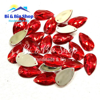 28 Viên Đá Kết Nhựa Giọt Nước Lớn 16x28mm Đính Kết Trang Phục Thời Trang [Ảnh thật]