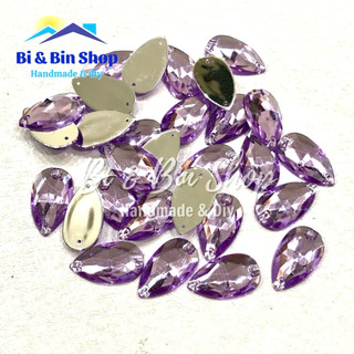 28 Viên Đá Kết Nhựa Giọt Nước Lớn 16x28mm Đính Kết Trang Phục Thời Trang [Ảnh thật]