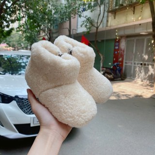 FORM NHỎ Sz 22 - 30 Bốt Cổ Lông Cừu Hot Hit Khóa Cạnh Cho Bé Gái Từ 1 Tuổi K076