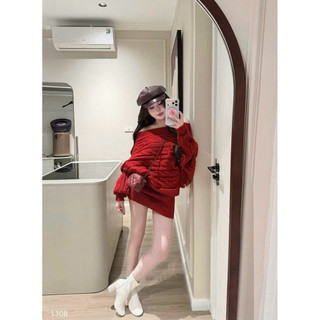 •𝙆𝙞𝙣𝙜𝙨𝙝𝙤𝙥𝙗𝙚𝙖𝙪𝙩𝙮•Set Len Thừng Trễ Vai Kèm Váy A QC