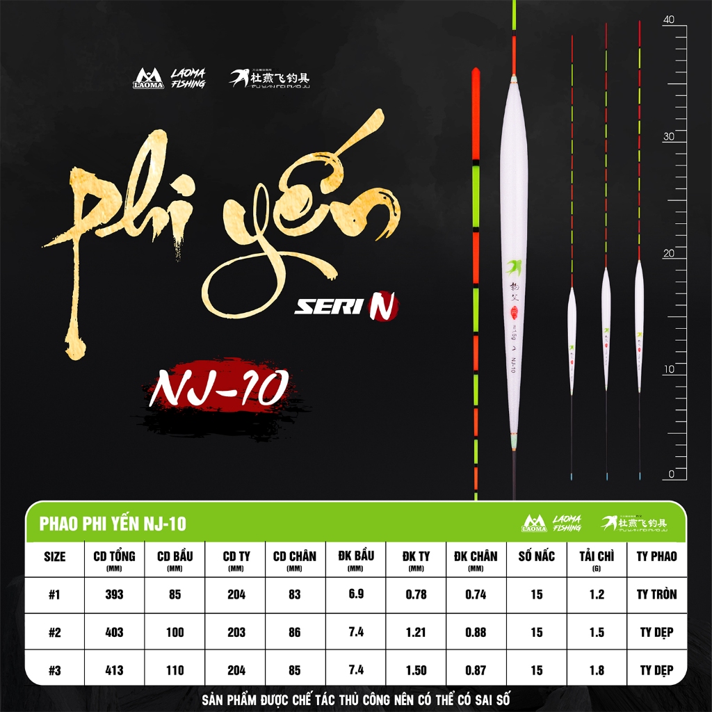 PHAO CÂU CÁ PHI YẾN NANO MÃ NJ10 - PHAO CÂU ĐÀI