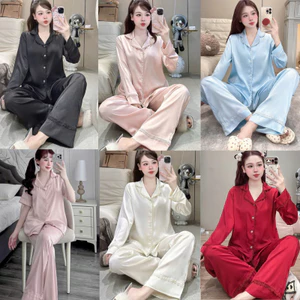 Bộ Đồ Ngủ Nữ JUSOKA Pijama Lụa Latin Cao Cấp Mềm Mại Siêu Xinh Dễ Thương Dành Cho Nữ LT22