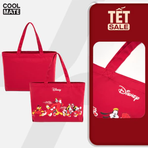 Túi Tote Bag Unisex Nam, Nữ Disney Spring Blessings, Túi đi chơi Tết Coolmate