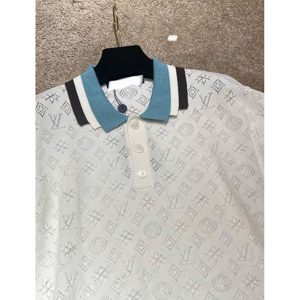 ⚡️[Hight Quality] Áo Polo Len Nam Cổ Bẻ \/ Ready To Wear - Điểm Nhấn Hoài Họa Tiết Dập Phối Cổ Xanh Sang Trọng
